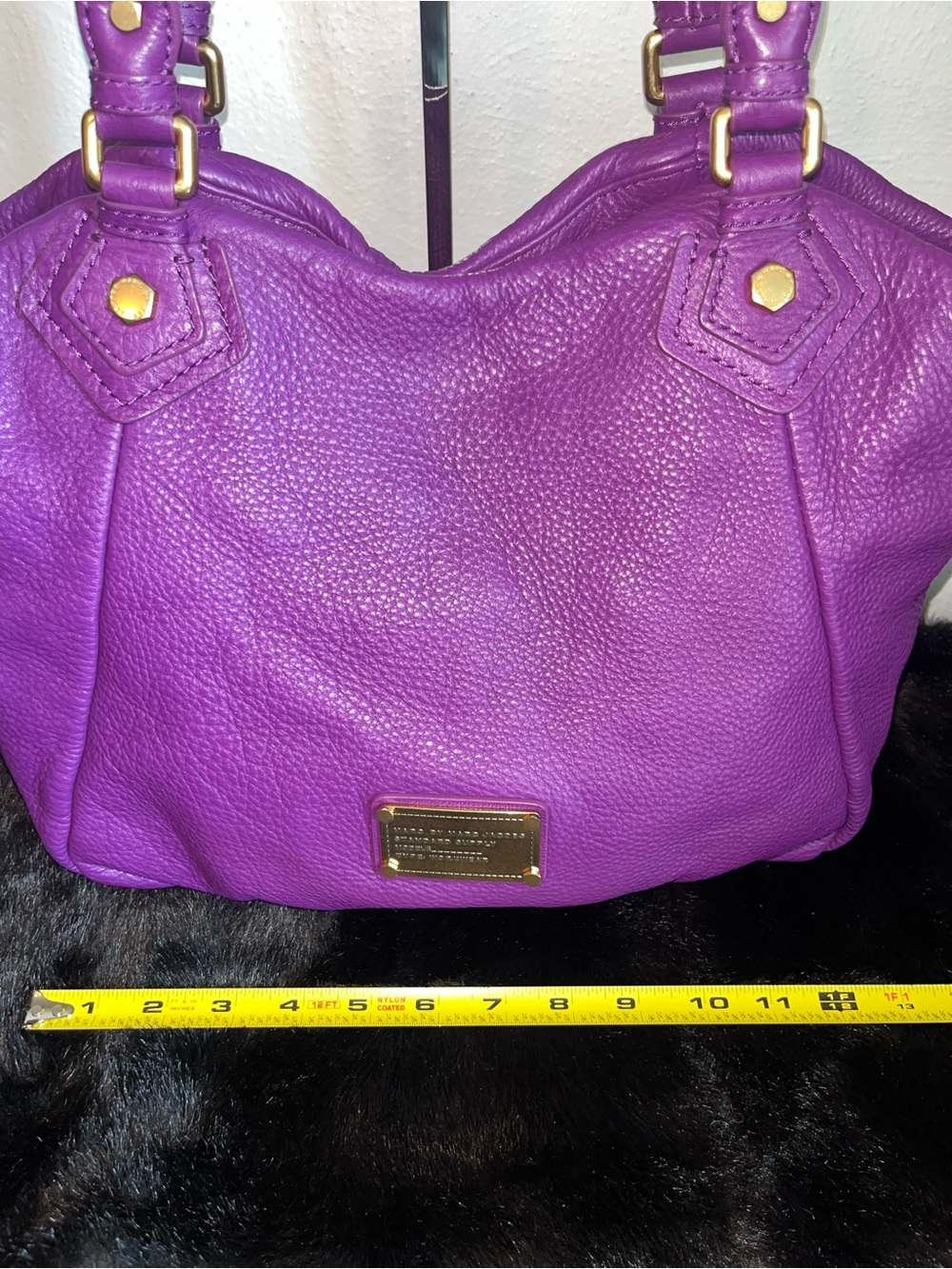 Marc By Marc Jacobs Purple Pebbled Leather Shoulder Bag - Picture 4 of 10